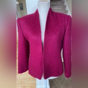 Women’s Open Front Magenta Blazer Jacket